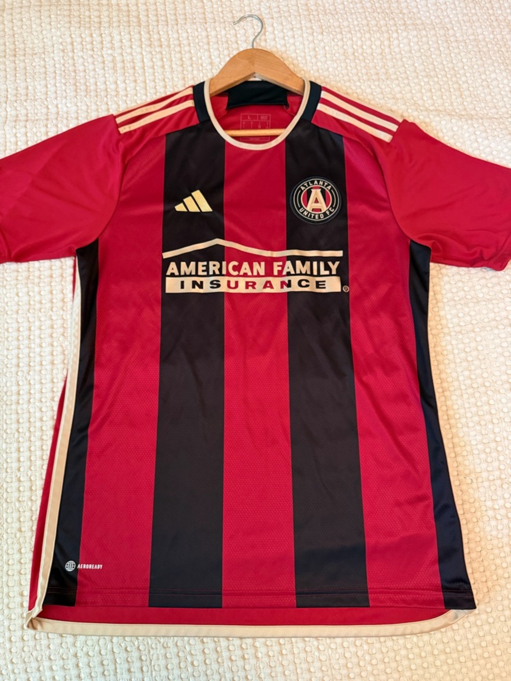 adidas Atlanta United FC Home Jersey - Red, Black & Gold Trim